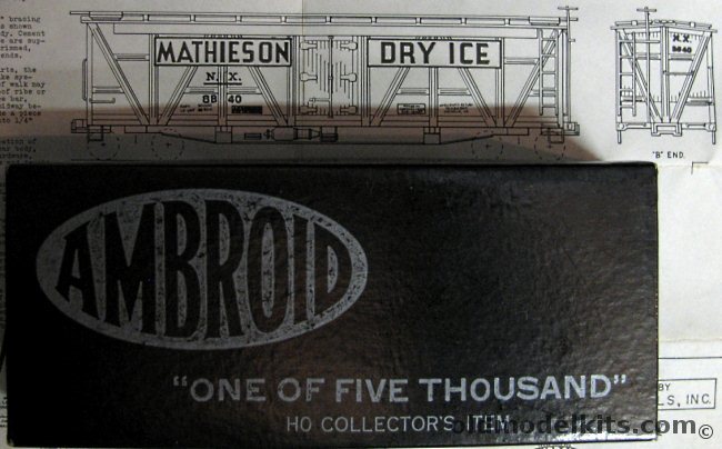 Ambroid 1/87 Mathieson Dry Ice Car - With Sprung Metal Trucks - HO Craftsman Kit, 7 plastic model kit